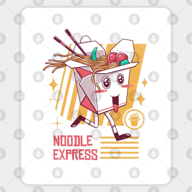 Noodle Express Sticker by Vincent Trinidad Art